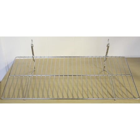 Made4Mattress BSK2412CH 235 x 12 in Wire Shelf for Grid  Slat Wall Chrome MA1104893